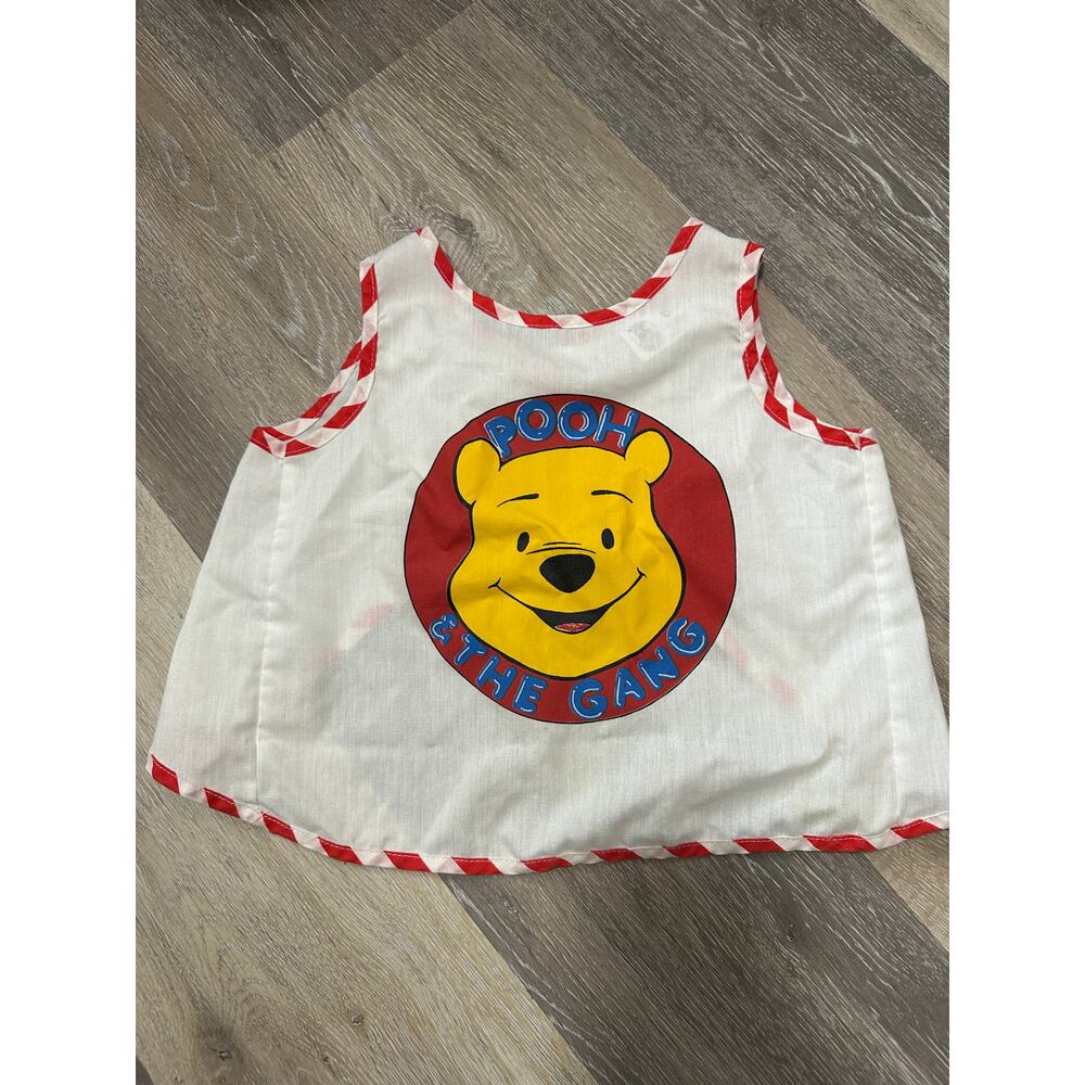 Vintage‎ Walt Disney Pooh & The Gang Vest Shirt Kids Size 6 Costume USA White